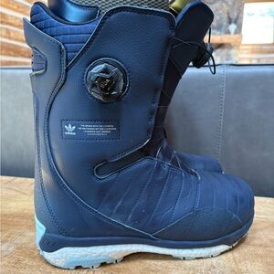Adidas Dark Blue Snowboard Boots with Dial Closure